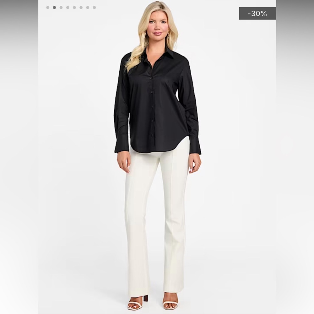 Marciano Black Poplin Shirt - Size L